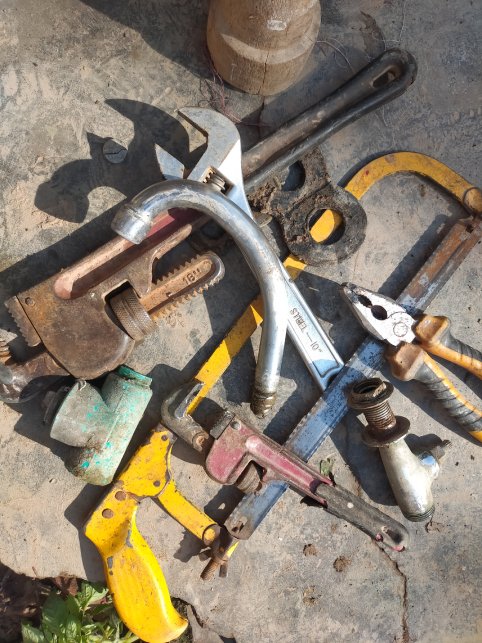 Professional technician working outdoors